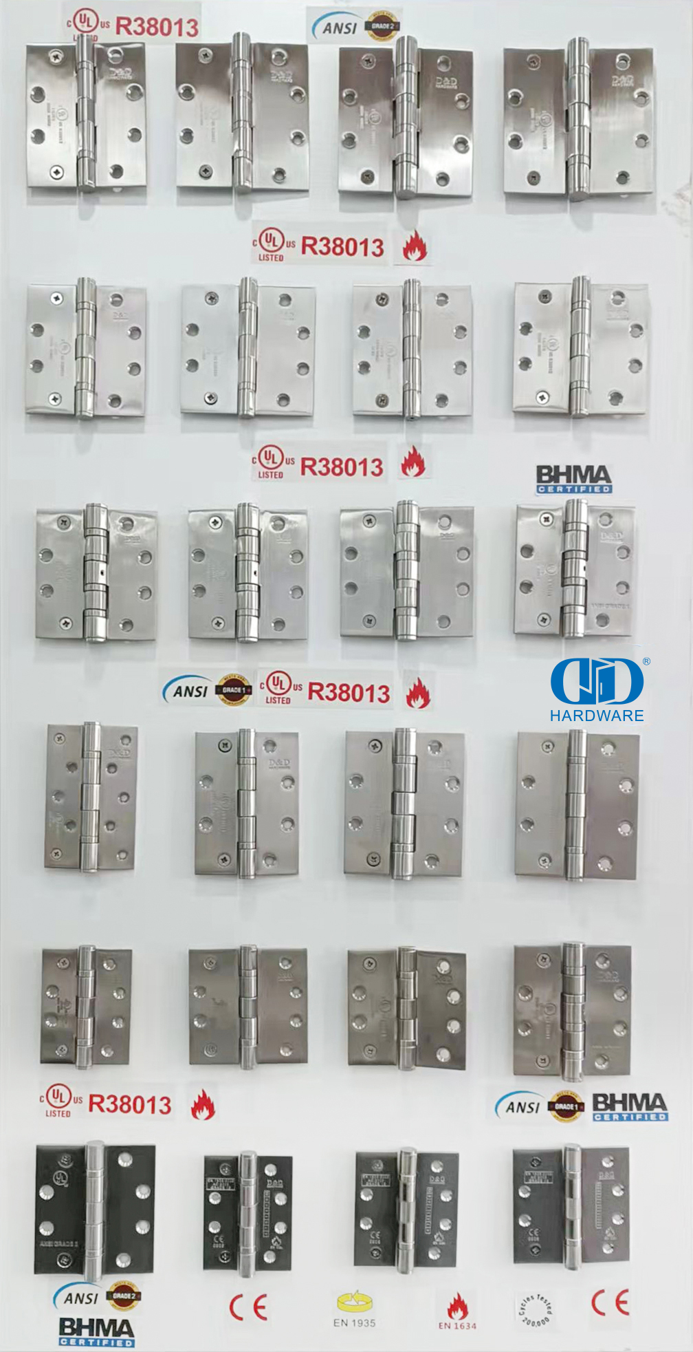 ANSI BHMA UL CE EN 防火门铰链